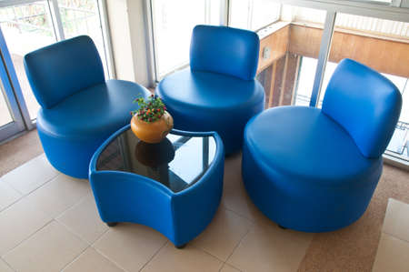 blue sofa interior decorationの写真素材