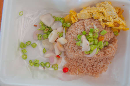 fry rice with the shrimp paste, asian foodの写真素材