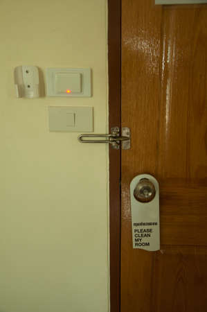 Door handle at the hotel