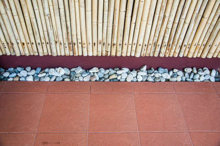 bamboo ,tile and stone floorの写真素材