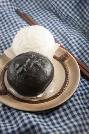 Close up  of steamed bunの写真素材