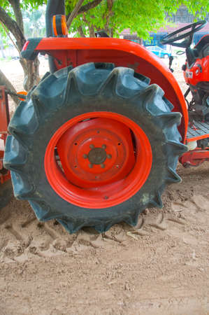Wheeled tractor in the sandの写真素材