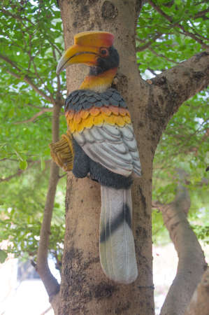 Figurine Parrot and Shell Bird Woodpeckerの写真素材