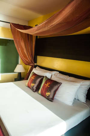 Stylish bedroom with elegant fittingsの写真素材