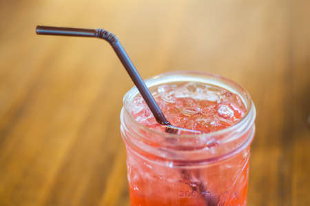 Refreshing summer drink with Strawberryの写真素材