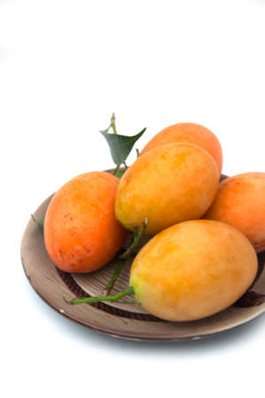 Image of fresh marian plum on whiteの写真素材