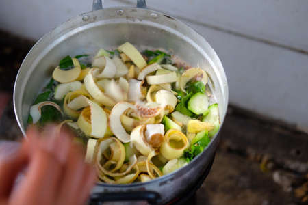 Thai Spicy Mixed Vegetable Soup (Kang Liang)