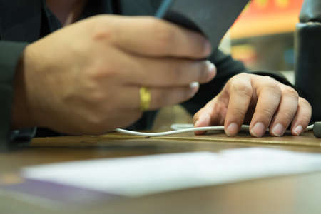 businessman hand use smart phoneの写真素材