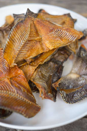 Fish tilapia fried delicious thai foodの写真素材