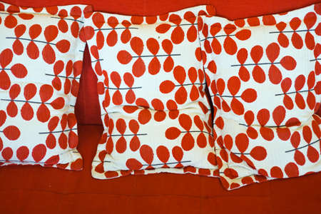 white pillow cover rad pattern background