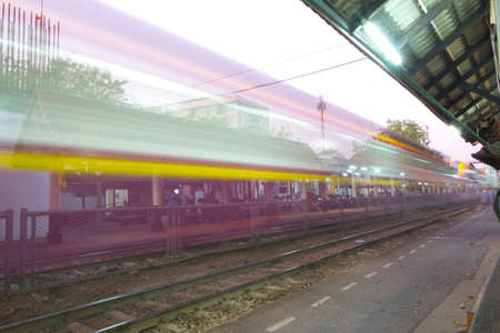 Samsen ,Thailand - Feburary 05, 2016: Thai Railways regional train on Track One at the Samsen...