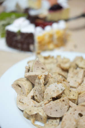 Pork sausage Vietnamese ,Vietnamese steamed pork, Vietnamese foodの写真素材