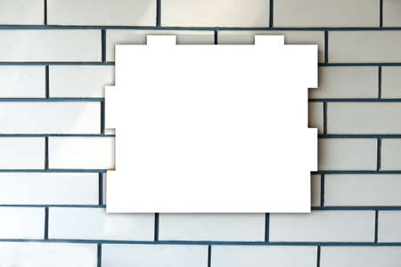 Blank frame on wallの写真素材