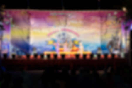Blur of Thai actors and actresses with beauty glitter dress show Musical folk drama, called Li Ke,