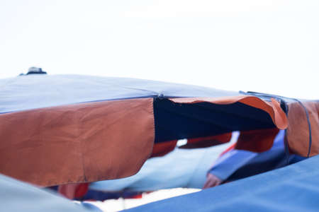 close up of beach umbrellaの写真素材