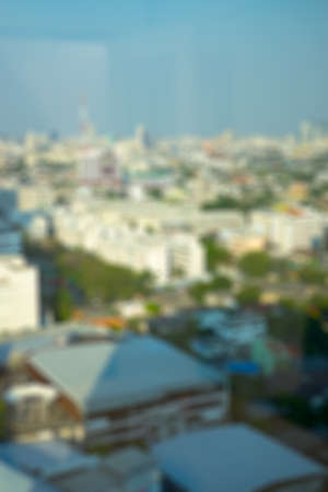 Blur of cityscape at Bangkok, Thailand.の写真素材