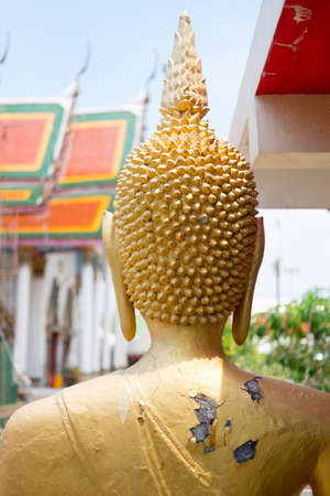 Gold buddha statue in Wat King Kaew ,Samutparkarn Thailandの写真素材