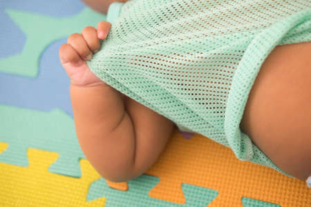 close-up of baby hand, baby boy