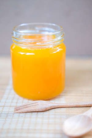 Glass of freshly pressed orange juice