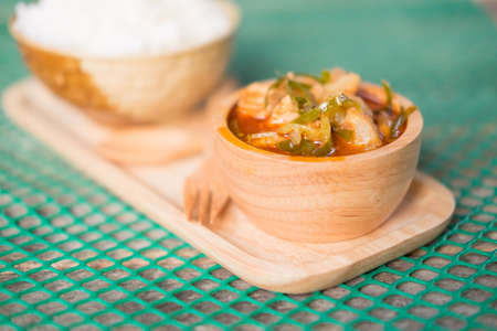 Dried red pork coconut curry (Panaeng) : Delicious and famous Thailand foodの写真素材