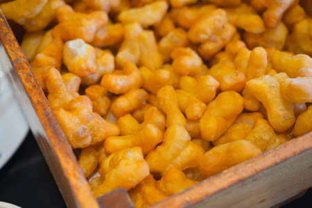 Fried Bread Stick , deep-fried dough stick or Patongko is Thai nameの写真素材