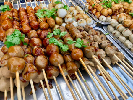 Thai style pork meatball with chill sauceの素材