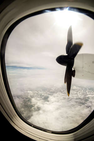 Cloud, Cloudscape from airplane's windowの写真素材