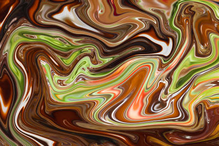 Spreads ink brown green, red  background. Art creative abstract background. Colorful backgroundの写真素材