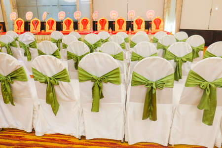 ceremony Thailand wedding, wedding chairs settingの写真素材