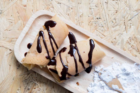 Thai pancake it is delicious snacksの写真素材