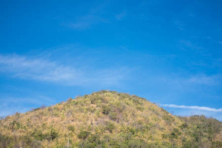 Beautiful mountain scenery with blue sky bakcground