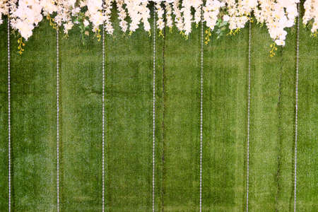 Blackdrop in front of wedding ceremony. Wedding decorの写真素材