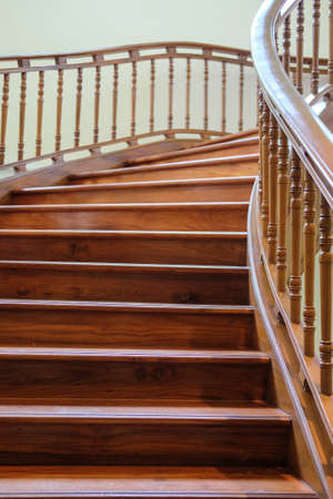 Building interior empty room design staircase wooden, wooden handrails