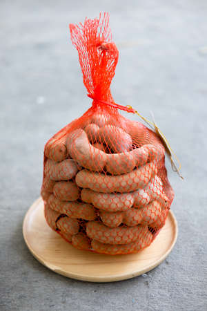 Sweet Tamarind in package for sale, Thailand fruitの写真素材