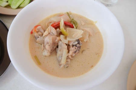 Chicken coconut soup (Tom Kha Gai) Thai foodの写真素材