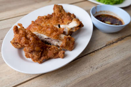 Thai style fried chicken. Thai Style Flavourの写真素材
