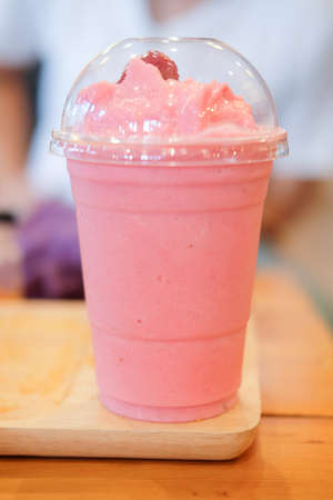 Strawberry smoothie. Healthy summer drink conceptの写真素材