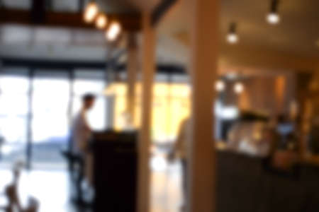 Blurred background People in coffee shop, blurred cafe