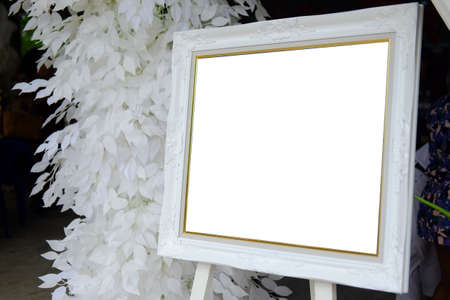 Pretty wedding picture frame in wedding partyの写真素材