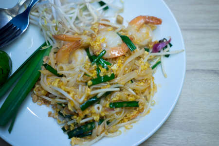 Traditional Thai Fried Noodles or Thai name is Pat Thai