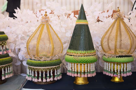 Engagement bowl and accessories for Thai engagement ceremonyの写真素材