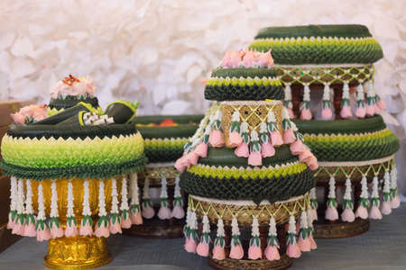 Thai Garland for traditional Thai wedding ceremonyの写真素材