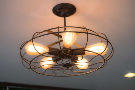 Vintage or retro lamp. Feeling romantic in home with retro lightの写真素材