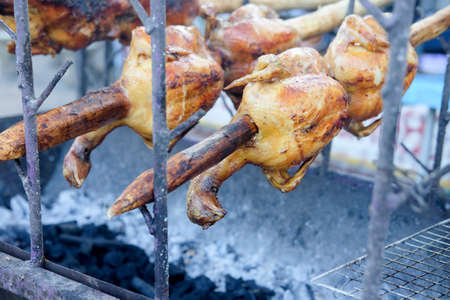 Roasting chicken bbq Thai local street foodの写真素材