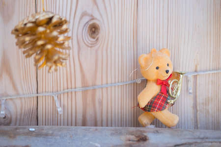 Christmas tree toys, winter holidays and celebrations conceptの写真素材