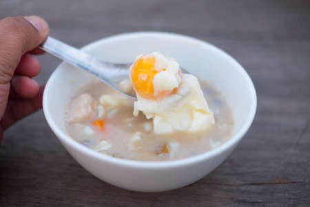 Dumplings in coconut cream (Bua Loi), Dessert of Thailand.の写真素材
