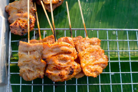 Grilled pork .Thai styled pork BBQ.の写真素材