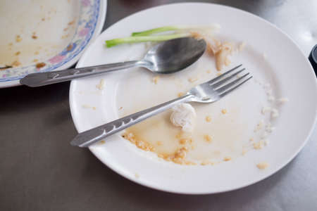 Messy evidence of being enjoyed, delicious feast