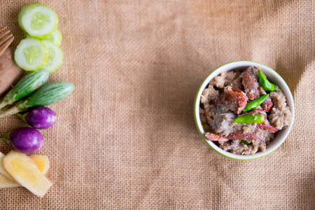 Thai style crab stew in coconut milk with fresh vegetable is one of a delicious Thai food