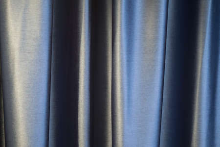 Background of blue curtains, ready for use backgroundの写真素材